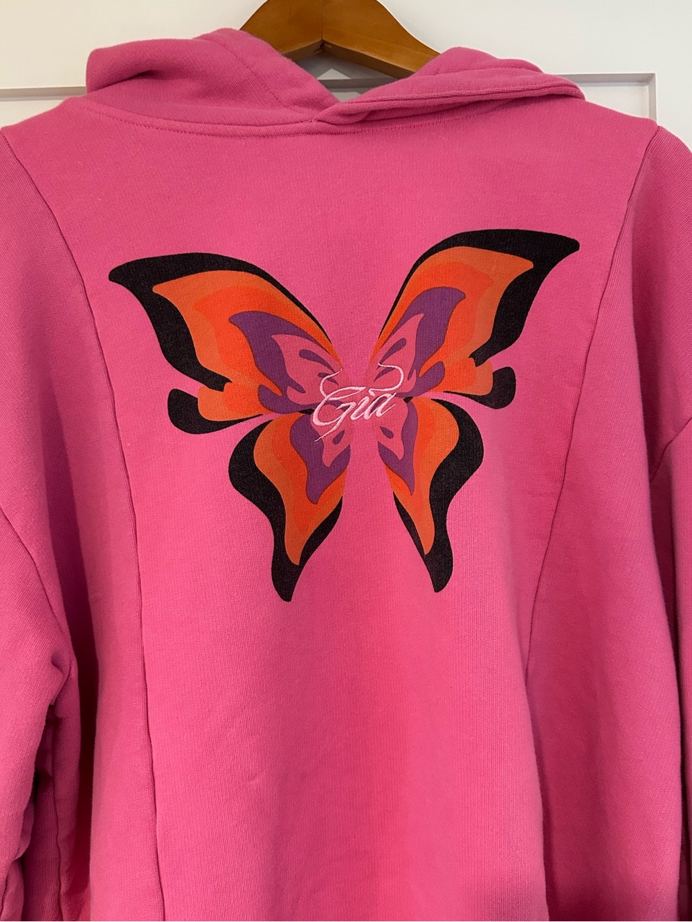 I AM GIA Pink Butterfly Hoodie